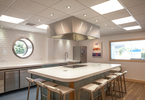 Falfish demonstration kitchen, Redruth, Cornwall