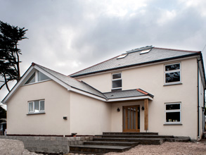 Front view of Landsvue house, Penzance, Cornwall