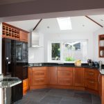 Lanmore house, kitchen at Lanner, Cornwall