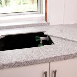 Truro College laboratory cabinets sink close-up