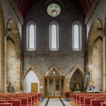 All Saints Church - Falmouth / New oak internal porch / long shot