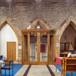 All Saints Church - Falmouth / New oak internal porch / from front