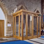 All Saints Church - Falmouth / New oak internal porch / from left side