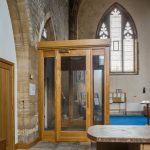 All Saints Church - Falmouth / New oak internal porch / from full on left side