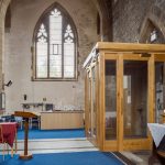 All Saints Church - Falmouth / New oak internal porch / from full on right side